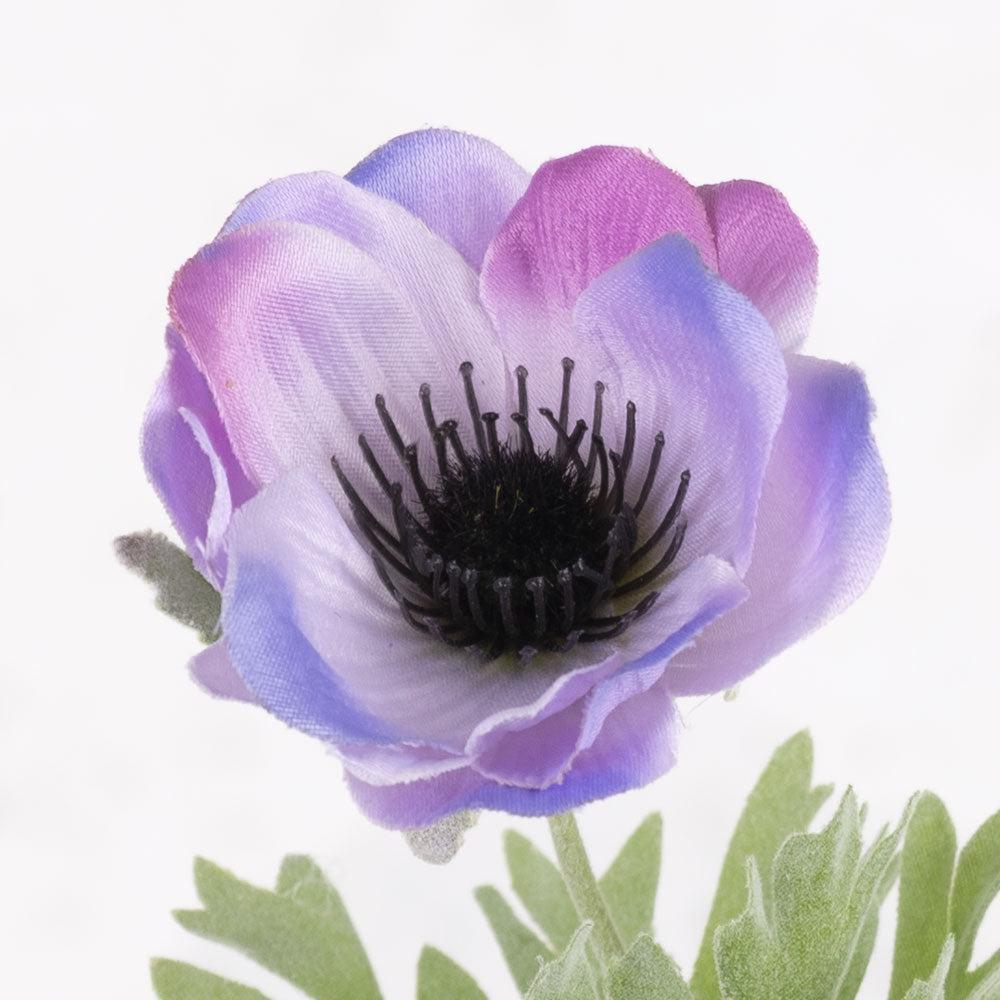 Artificial Flowers | Anemone Lisa, Artificial, Lilac, 7cm x 32cm Artificial Artificial Flowers