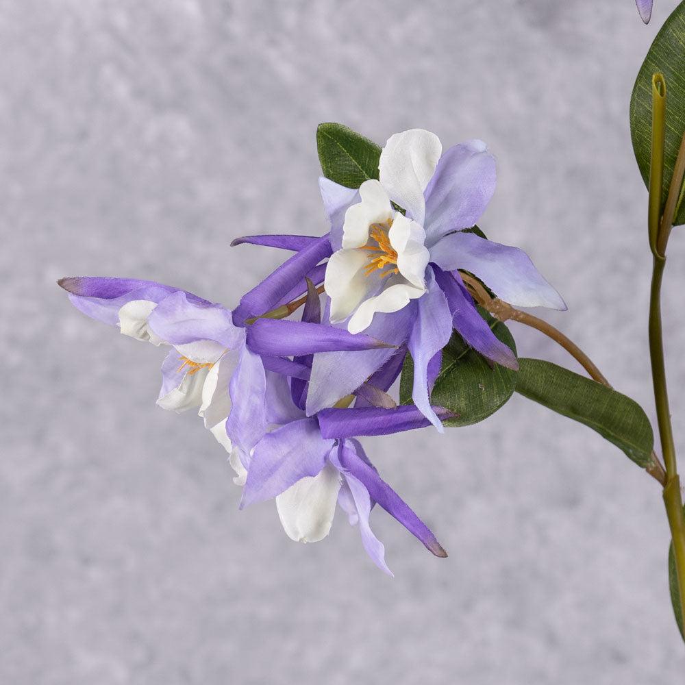 Artificial Flowers | Aquilegia Spray (Silk-ka), Artificial, Lavender, 86cm Artificial Artificial Flowers