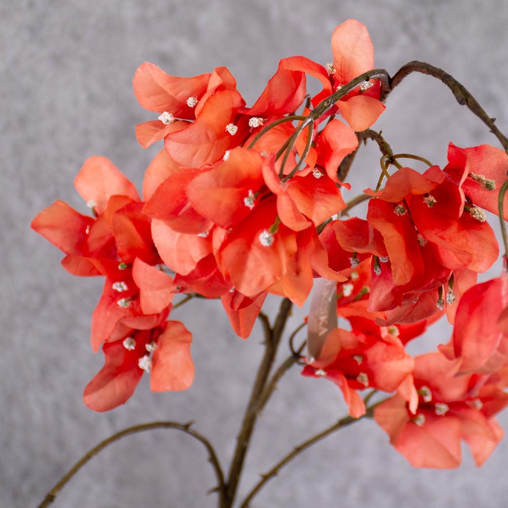 Artificial Flowers | Bougainvillea spray (Silk-ka), Artificial, orange, 120cm Artificial Artificial Flowers