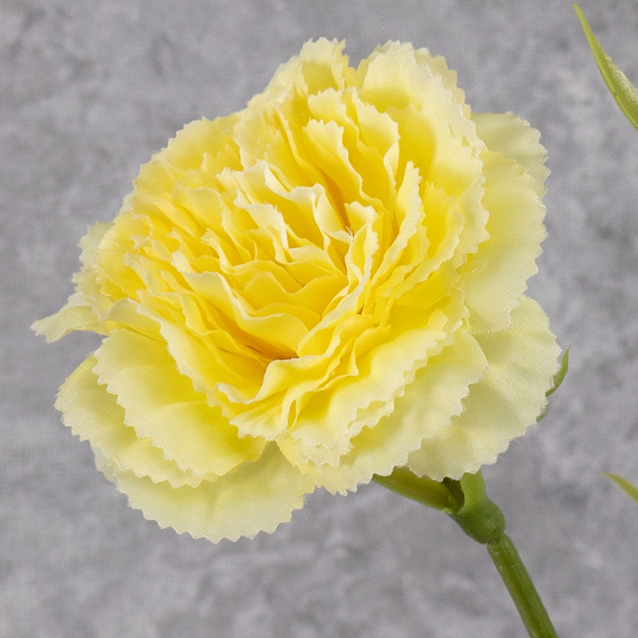 Artificial Flowers | Carnation, Artificial, Yellow, 60cm Artificial Artificial Flowers