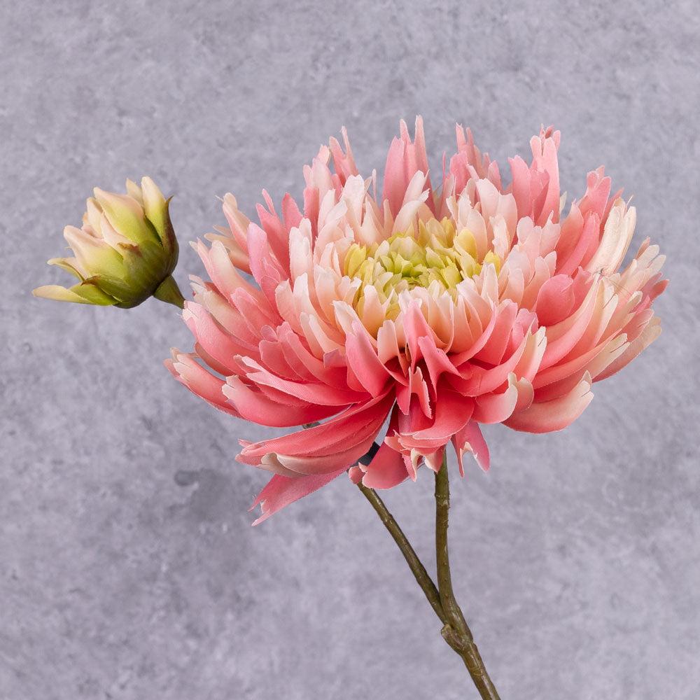 Artificial Flowers | Chrysanthemum Spray (Silk-ka), Artificial, Pink, 78cm Artificial Artificial Flowers