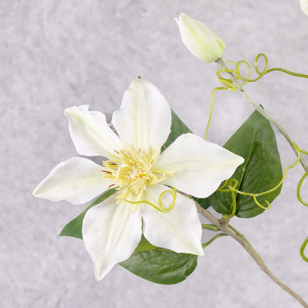 Artificial Flowers | Clematis, Garden Art, Artificial, White, 76cm Artificial Artificial Flowers