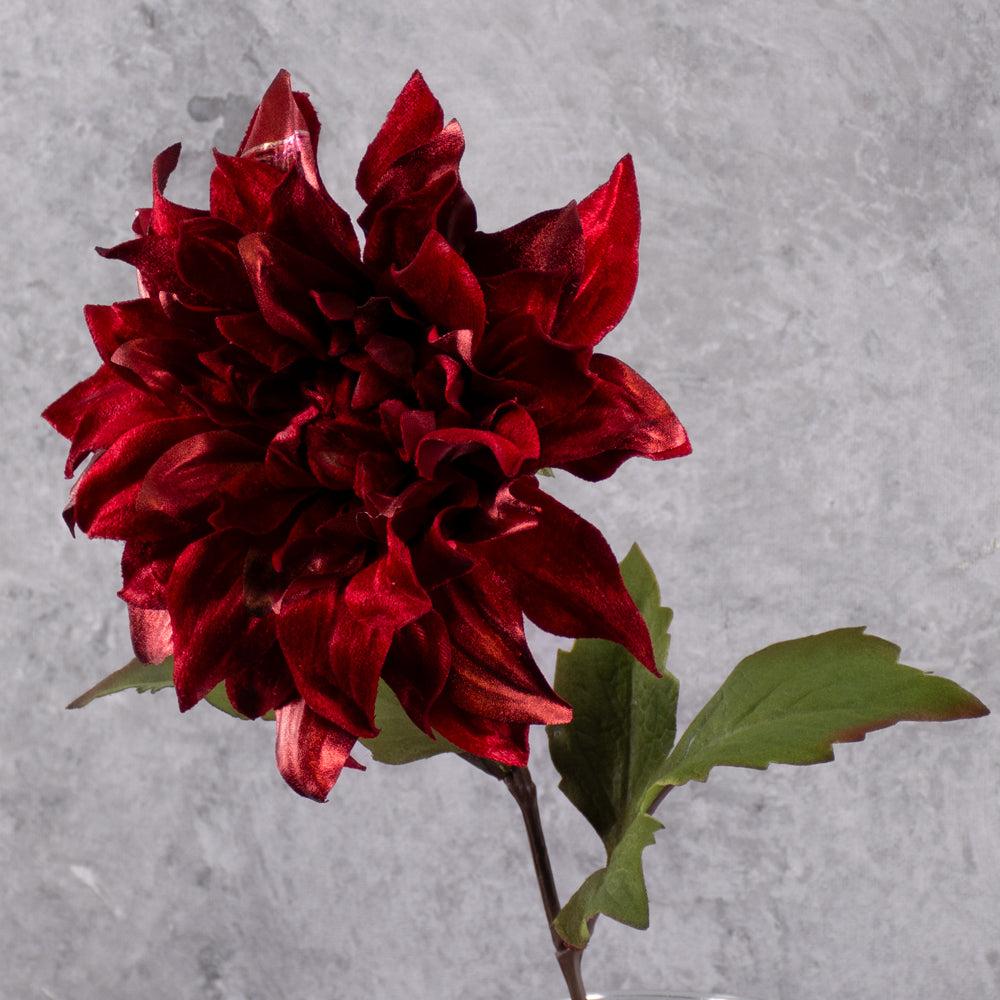 Artificial Flowers | Dahlia, Glamour, Artificial, Red, 60cm Artificial Artificial Flowers