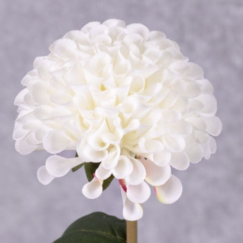 Artificial Flowers | Dahlia Spray (Silk-ka), Artificial, White, 87cm Artificial Artificial Flowers