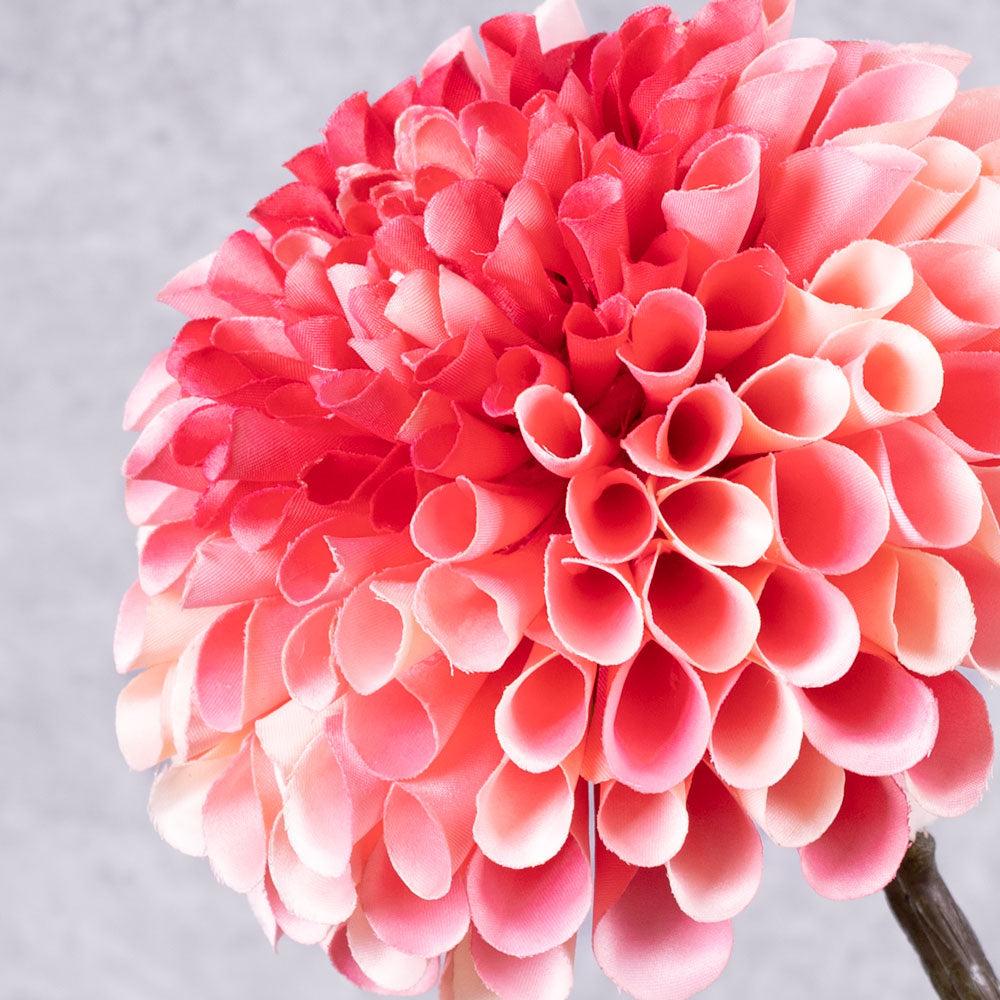 Artificial Flowers | Dahlia Stem (Silk-ka), Artificial, Pink/Beauty, 64cm Artificial Artificial Flowers