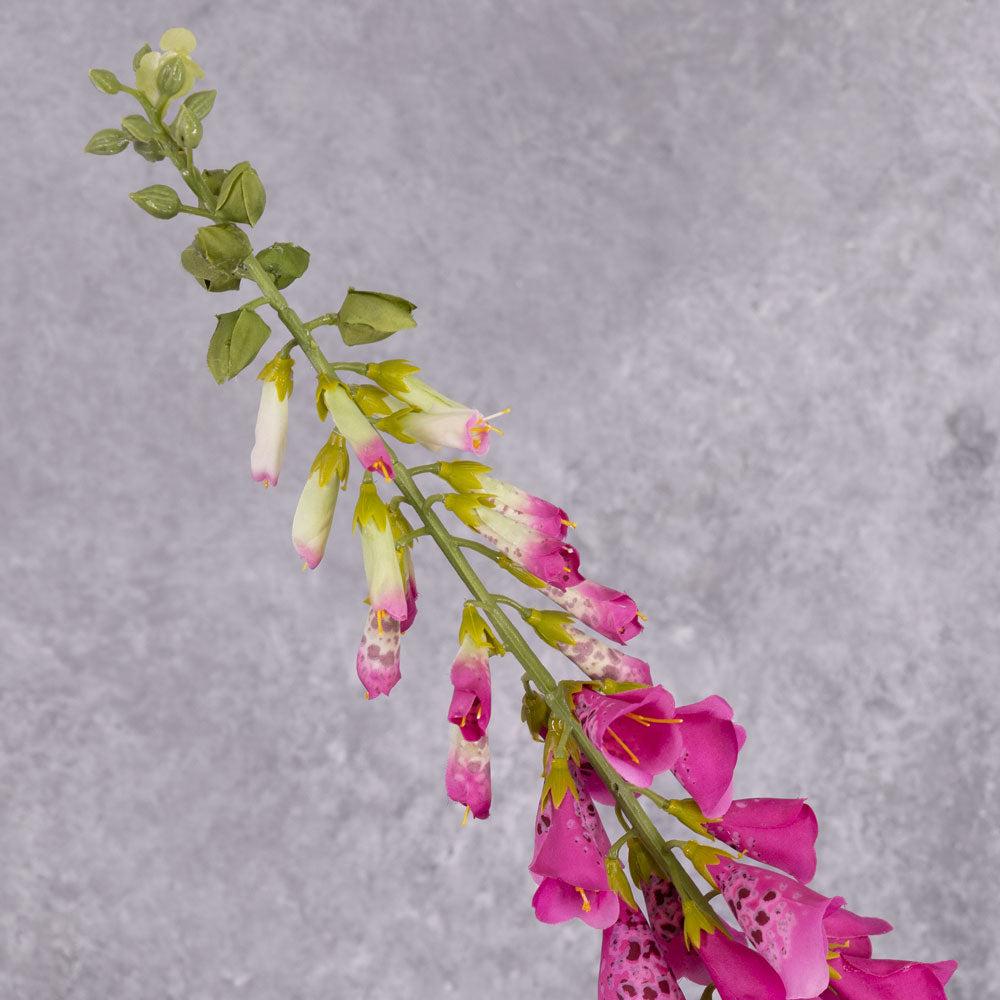 Artificial Flowers | Digitalis/Foxglove Stem (Silk-ka), Artificial, Fuchsia, 127cm Artificial Artificial Flowers