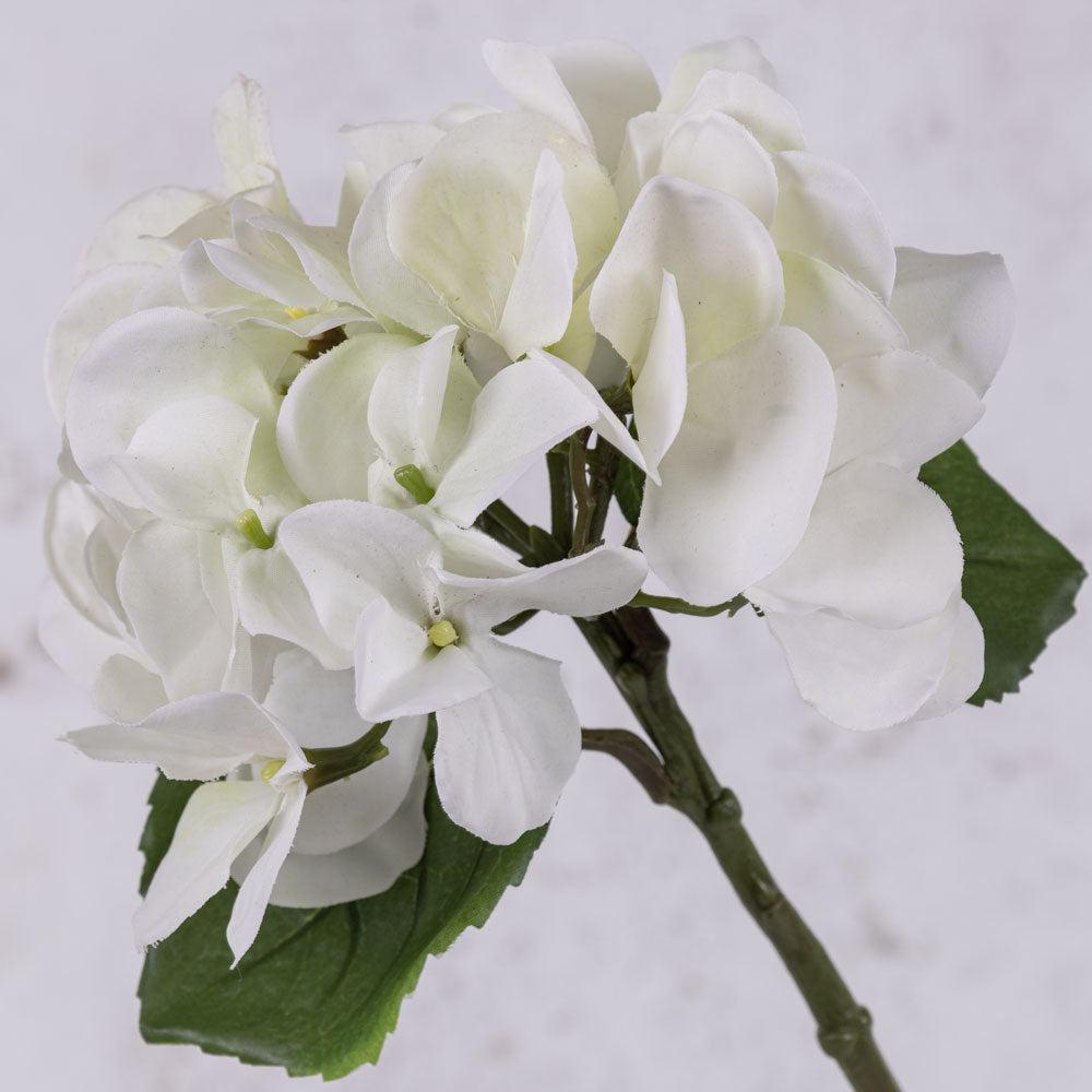 Artificial Flowers | Hortensia (Hydrangea) Sensitive, Artificial, White 33cm Artificial Artificial Flowers