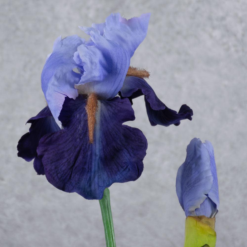 Artificial Flowers | Iris Spray, De-Luxe, Artificial, Blue/Lilac, 71cm Artificial Artificial Flowers