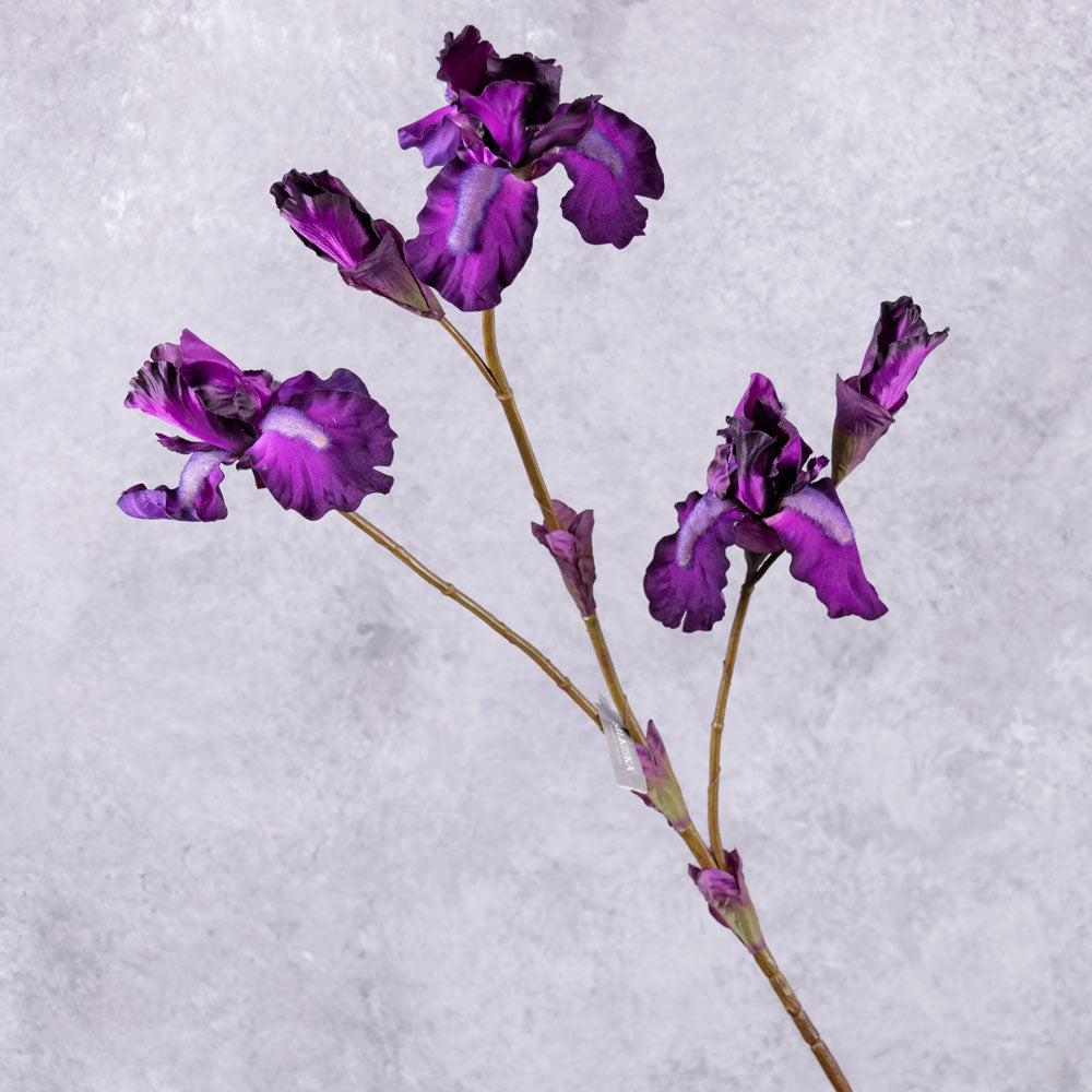 Artificial Flowers | Iris Spray, (Silk-ka), Artifical, Purple, 102cm Artificial Artificial Flowers