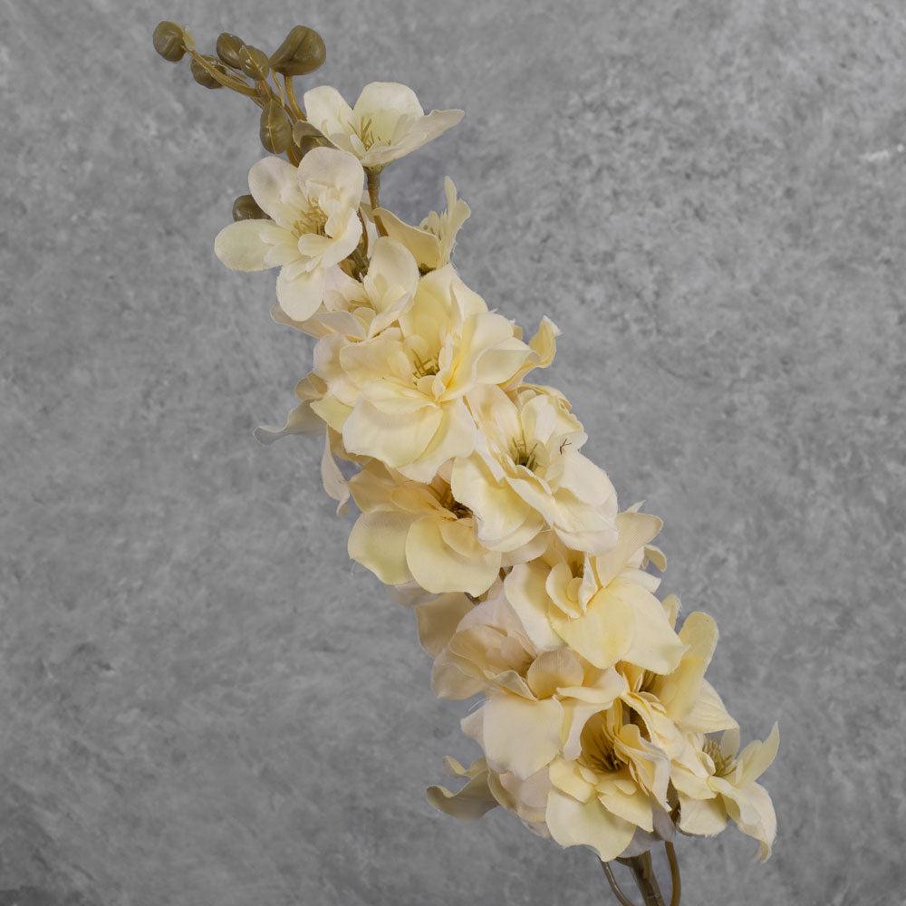 Artificial Flowers | Larkspur, Artificial, Cream, 86cm Artificial Artificial Flowers