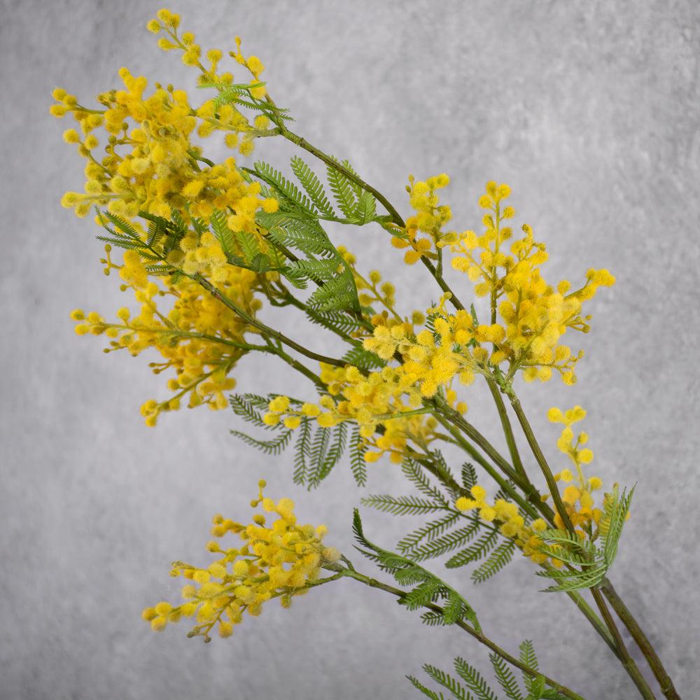 Artificial Flowers | Mimosa spray (Silk-ka), Artificial, Yellow, 111cm Artificial Artificial Flowers