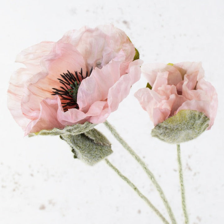 Artificial Flowers | Papaver ‘Ann’, Artificial, Light Pink, 76cm Artificial Artificial Flowers