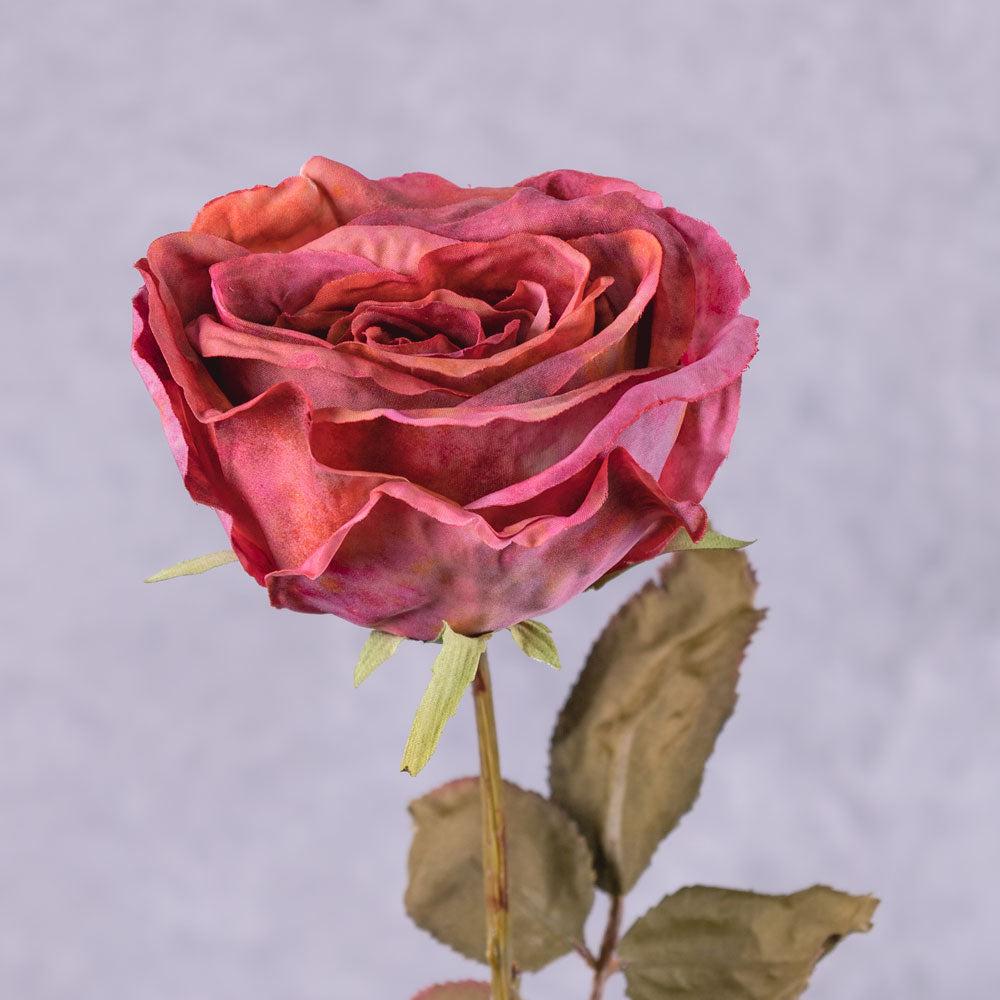 Artificial Roses | Rose Calista, Artificial, Garnet Red, 66cm Artificial Artificial Roses