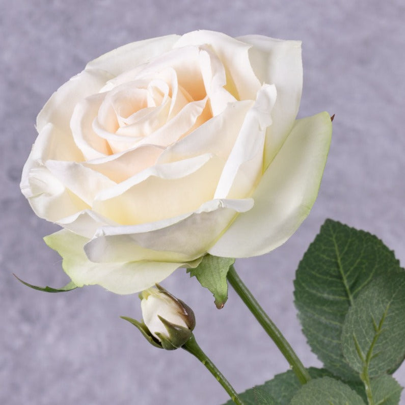 Artificial Roses | Rose, Deluxe, Fleurie, Artificial, Lemon, 70cm Artificial Artificial Roses