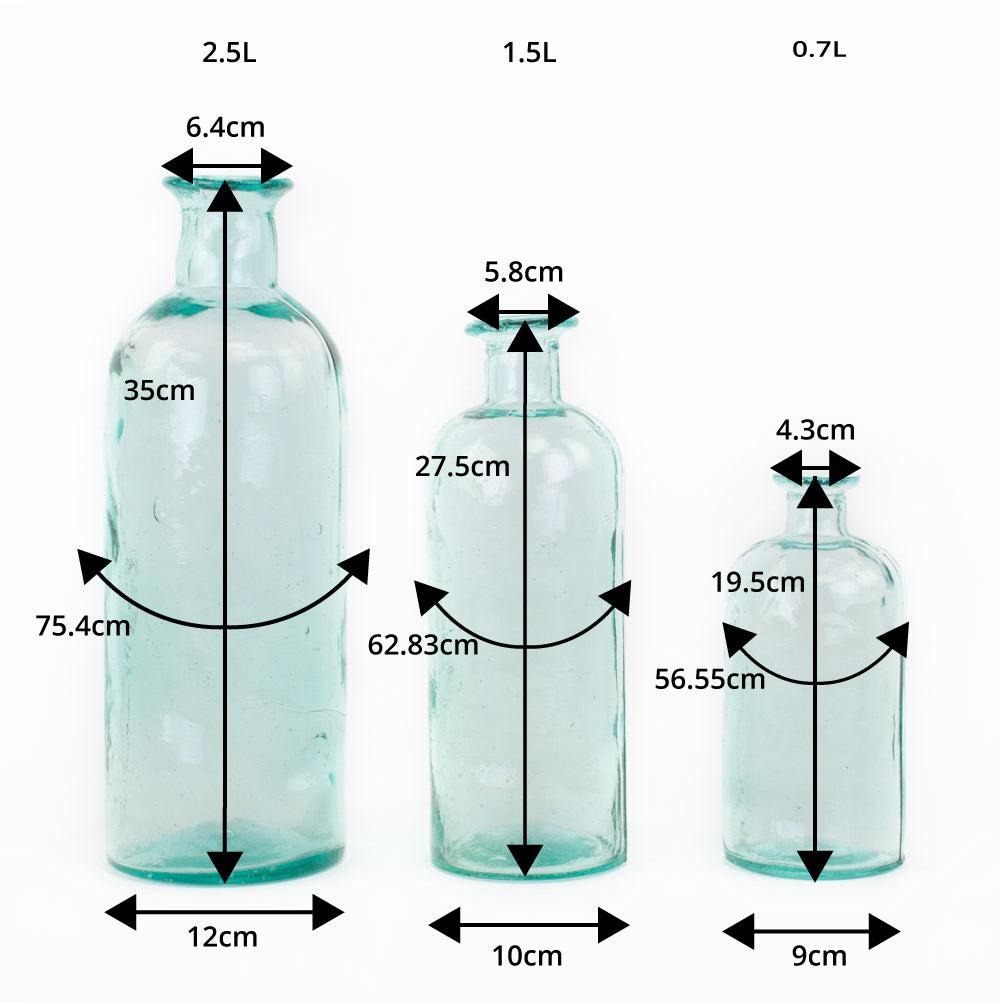 Bottles | Bottle Vase, Waimaru, Glass, H35cm Bottles Bottles