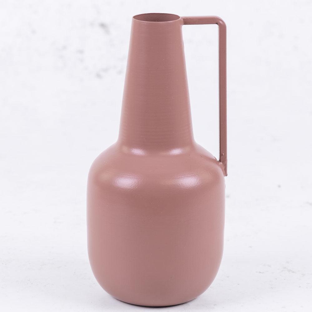 Bottles | Bottle Vase, With Handle, Iron, Pink, H20cm Bottles Bottles