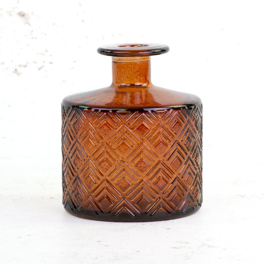 Bottles | Bud Vase, Diamonds, Amber, H12cm Bottles Bottles