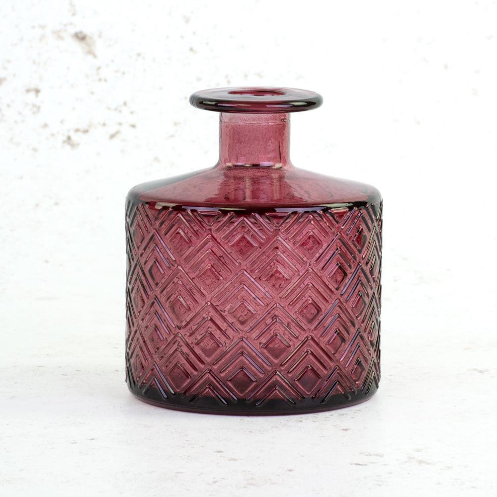 Bottles | Bud Vase, Diamonds, Ruby Pink, H12cm Bottles Bottles