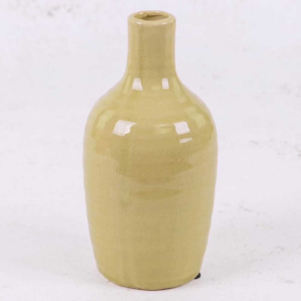 Ceramics | Bottle Vase, Pastel, Ceramic, Yellow, H18.5cm Ceramics Ceramics