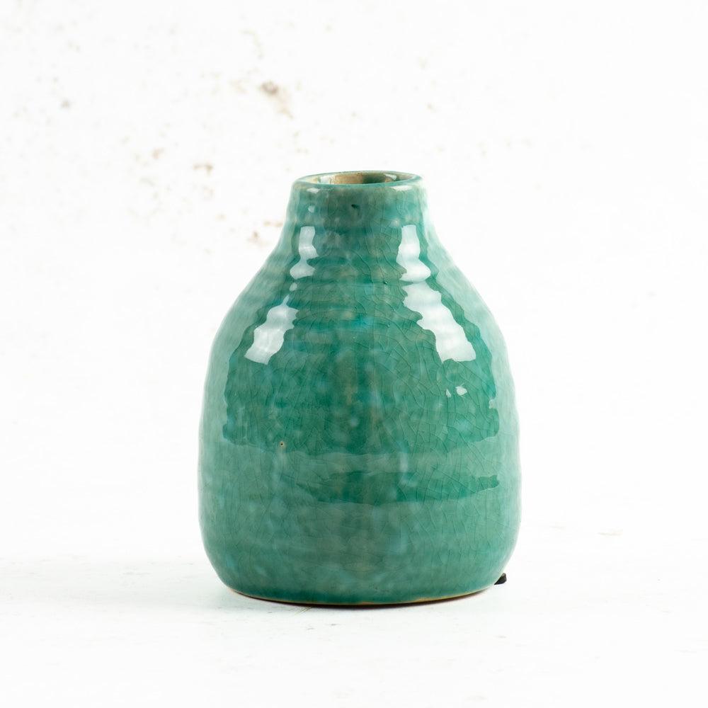 Ceramics | Bud Vase, Ceramic, Turquoise, H11cm Ceramics Ceramics