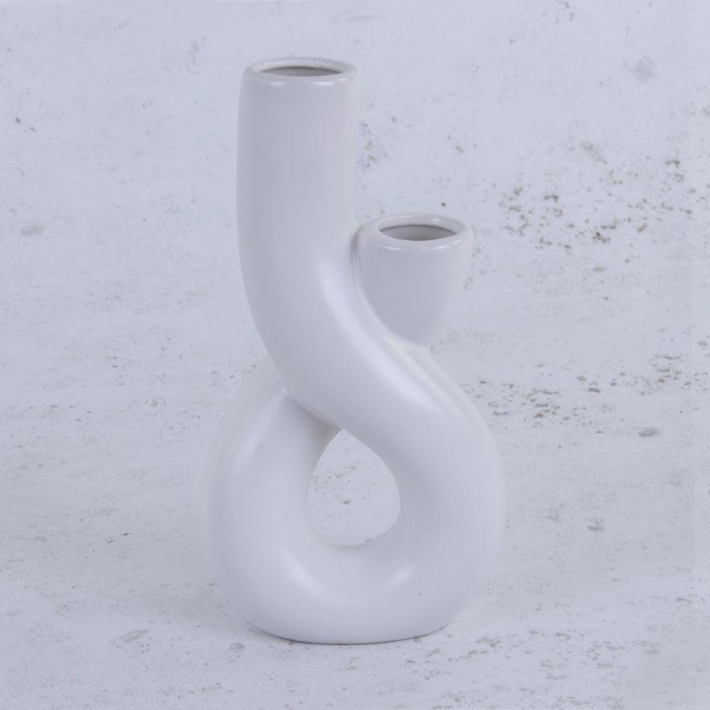 Ceramics | Bud Vase, Twist, Porcelain, White, H21.8cm Ceramics Ceramics