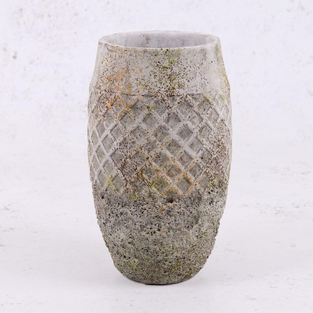 Ceramics | Vase, Antique, Cement, Grey/Green, H24cm Ceramics Ceramics