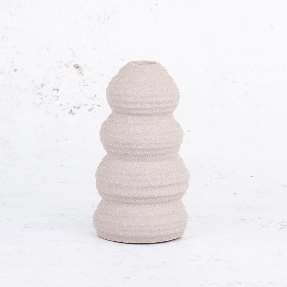 Ceramics | Vase, Balancing Stone, Ceramic, Cream, H15cm Ceramics Ceramics