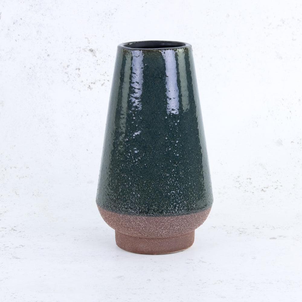 Ceramics | Vase, Ceramic, Green with Brown Base, H29cm Ceramics Ceramics