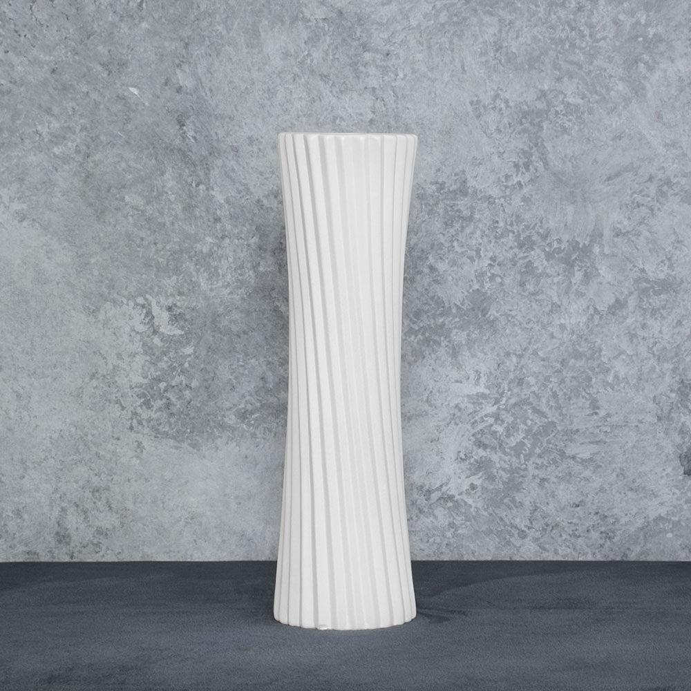 Ceramics | Vase, Elegant Pulled, Ceramic, White, H33cm Ceramics Ceramics