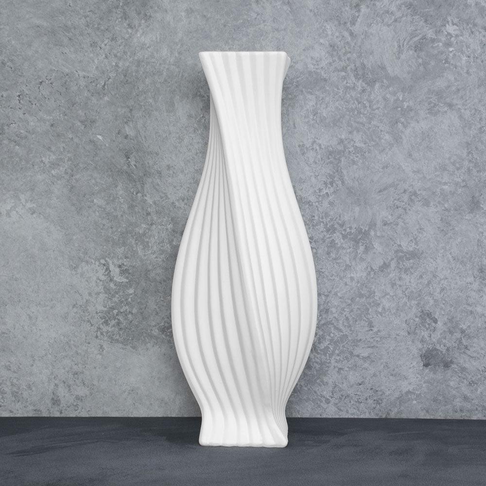 Ceramics | Vase, Elegant Twist, Ceramic, White, H45cm Ceramics Ceramics