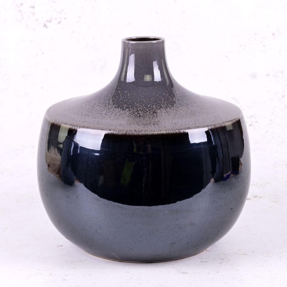 Ceramics | Vase, Glazed, Ceramic, Black, H21.5cm Ceramics Ceramics