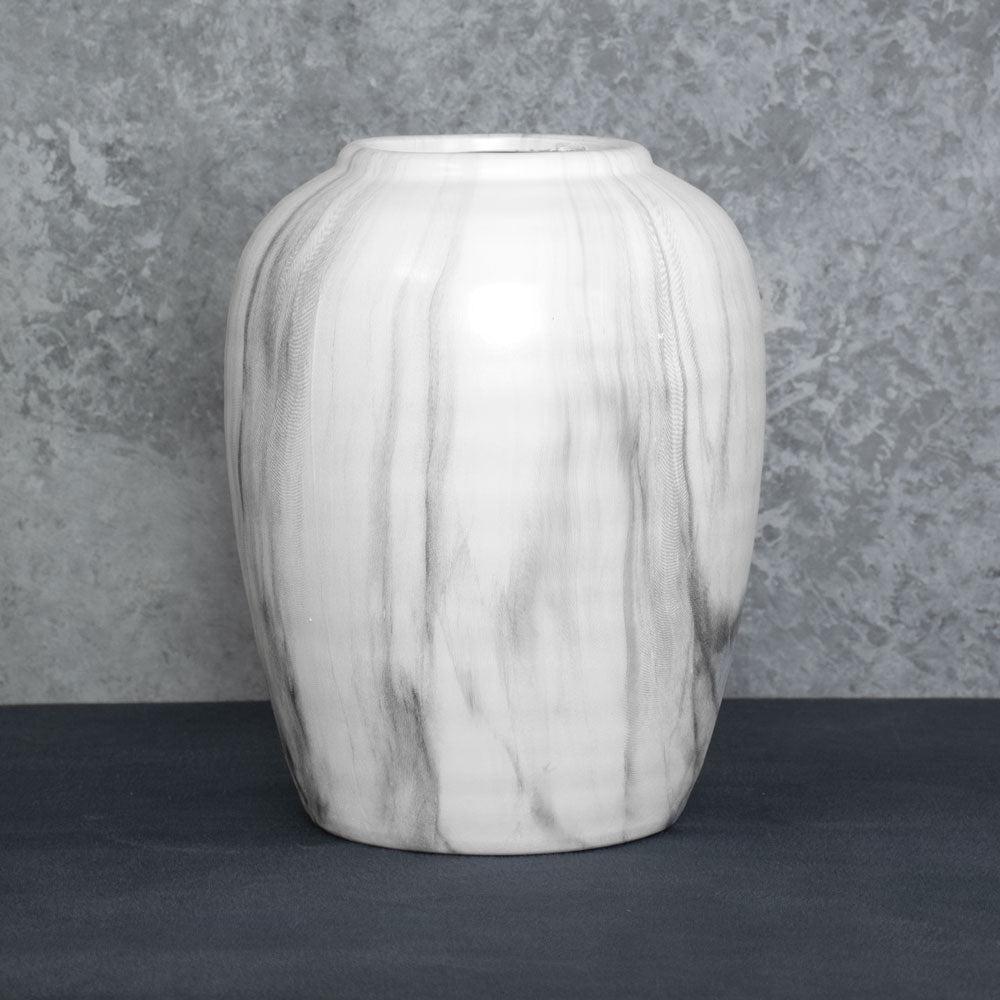 Ceramics | Vase, Marmoris, Ceramic, Black-White, H21cm Ceramics Ceramics