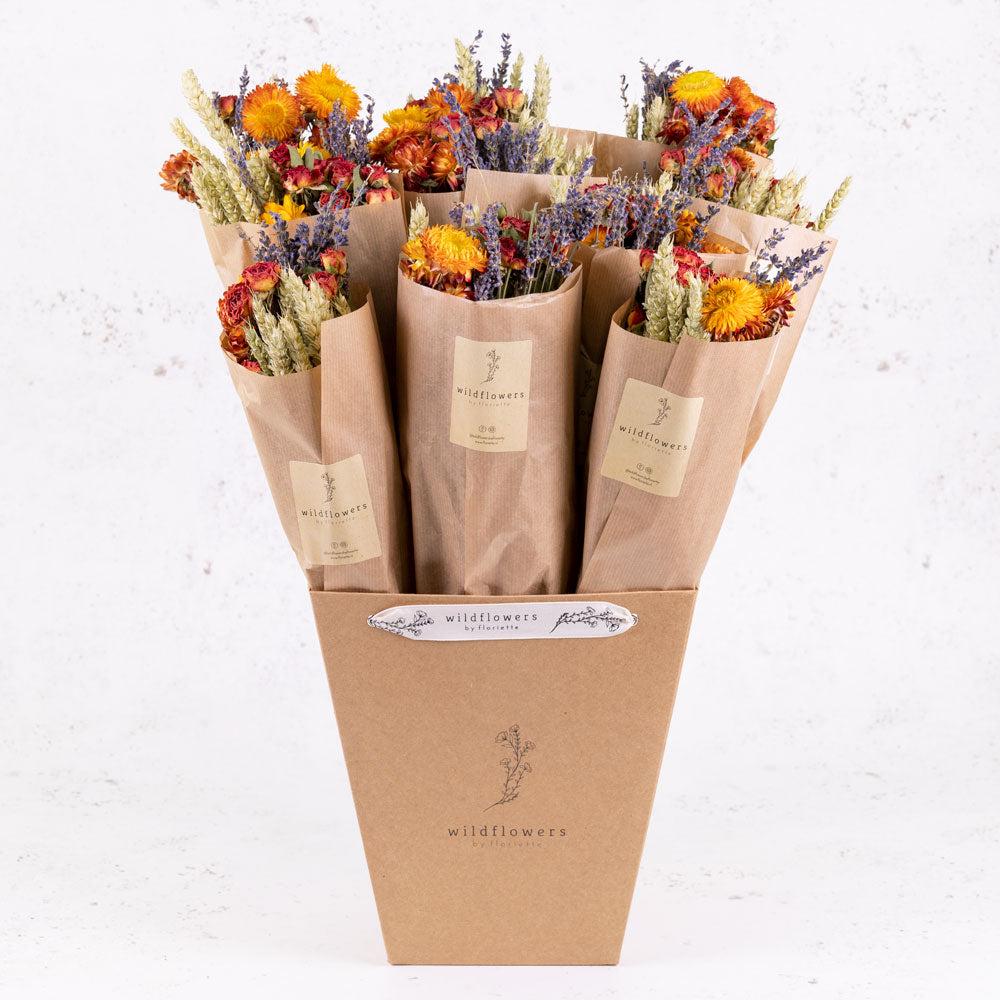 Dried Flower Bouquets & Bunches | Bucket, Wildflower Bunches, Dried, Orange Dried Dried Flower Bouquets & Bunches