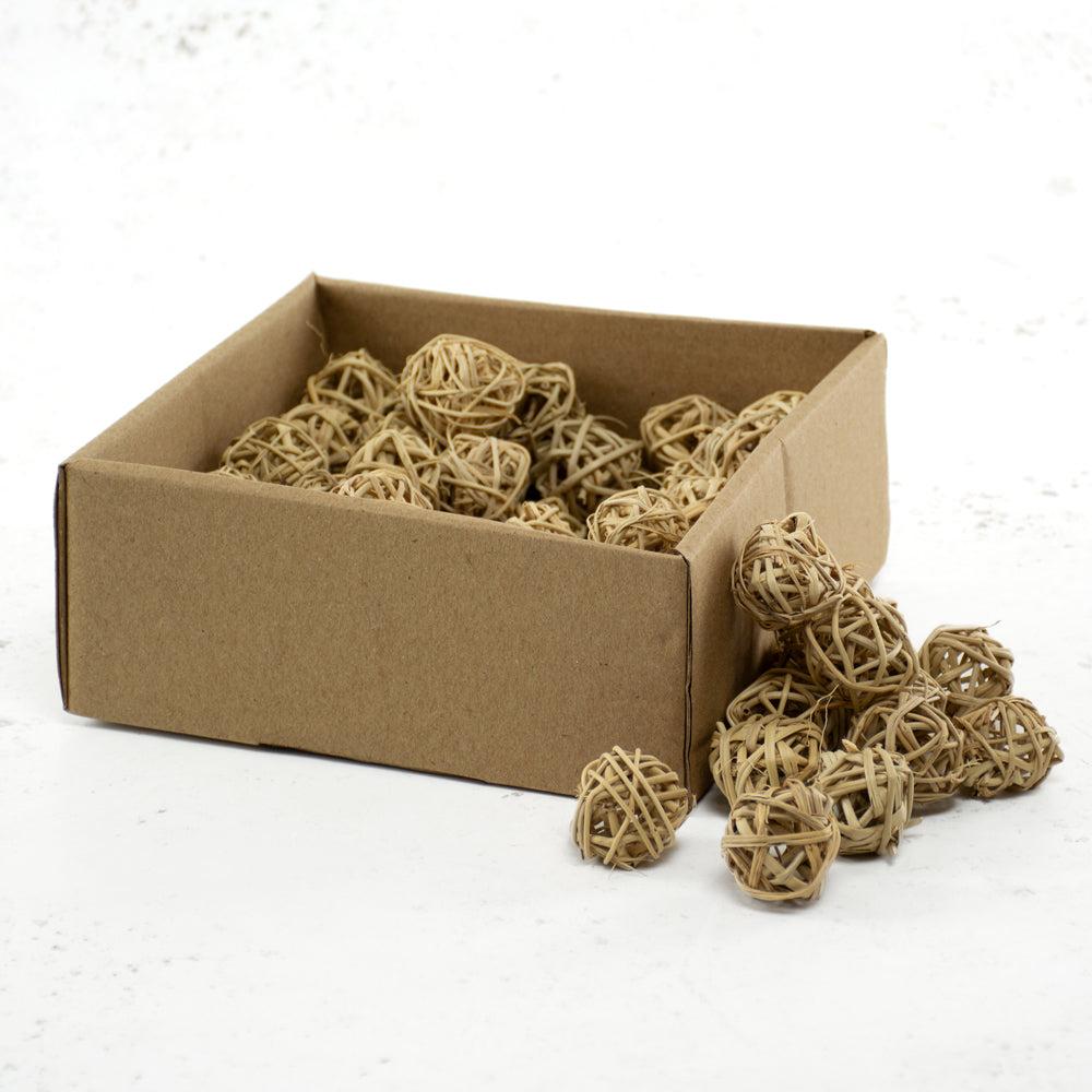 Dried Natural Products | Brunch Ball, Natural, Rattan, 3cm Diameter, Bag x 75 Balls Dried Dried Natural Products