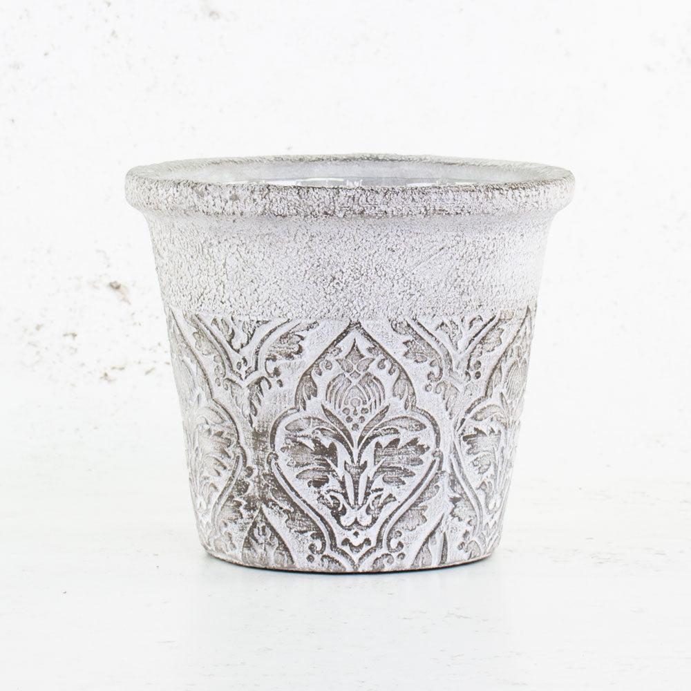 Faux Plants & Pots | Flowerpot, Baroque, Grey, H16cm Faux Plants & Pots Faux Plants & Pots