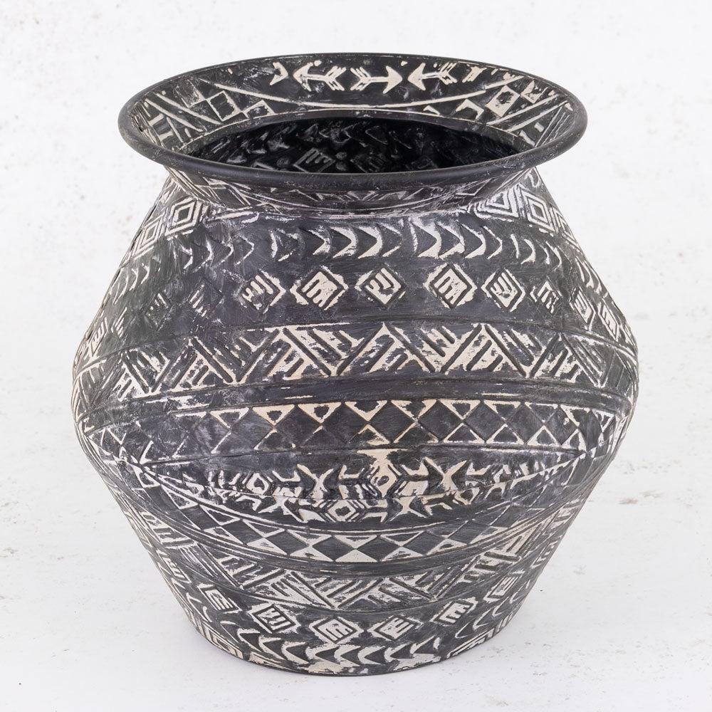 Faux Plants & Pots | Vase, Battambang, Metal, Antique Black, H27.5cm Faux Plants & Pots Faux Plants & Pots