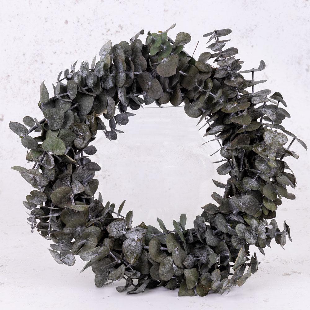 Florals | Eucalyptus Wreath, Baby, Preserved, Green, 27cm Diameter Florals Florals