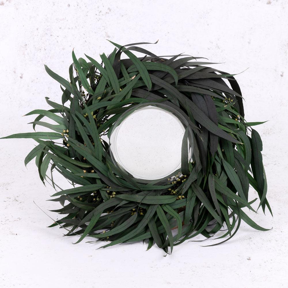 Florals | Eucalyptus Wreath, Nicoli, Preserved, Green, 27cm Diameter Florals Florals