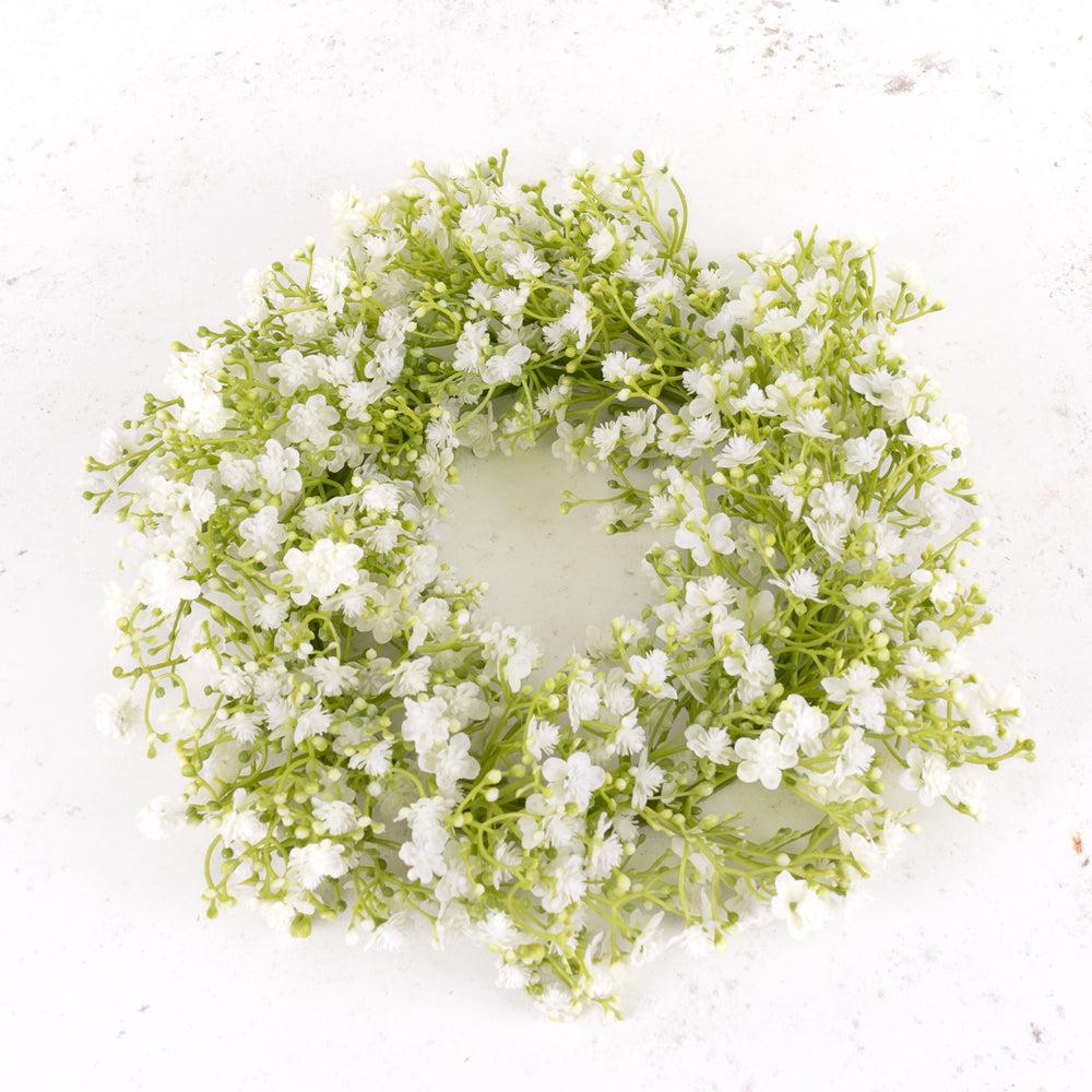 Florals | Gypsophila Wreath, Artificial, White, 30cm Artificial Florals