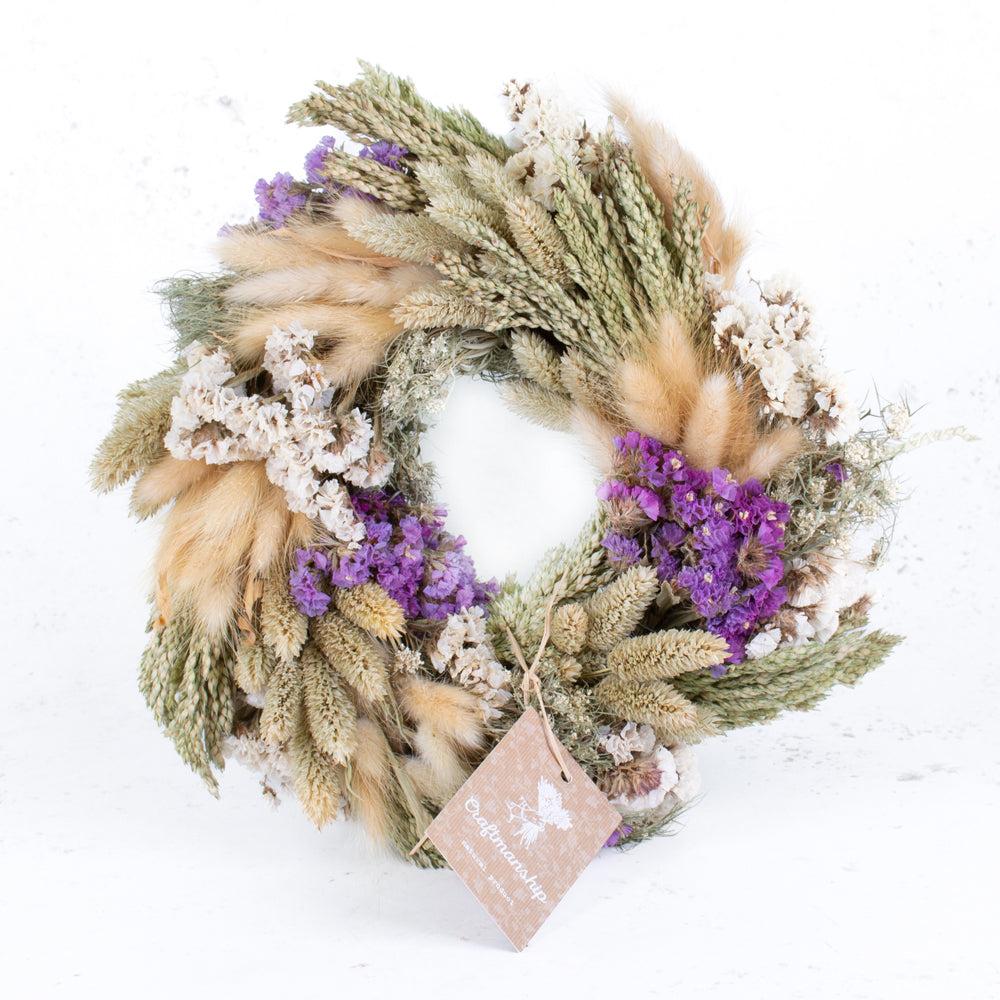 Florals | Janice, mixed wreath, Dried, natural pink, 30cm Dried Florals