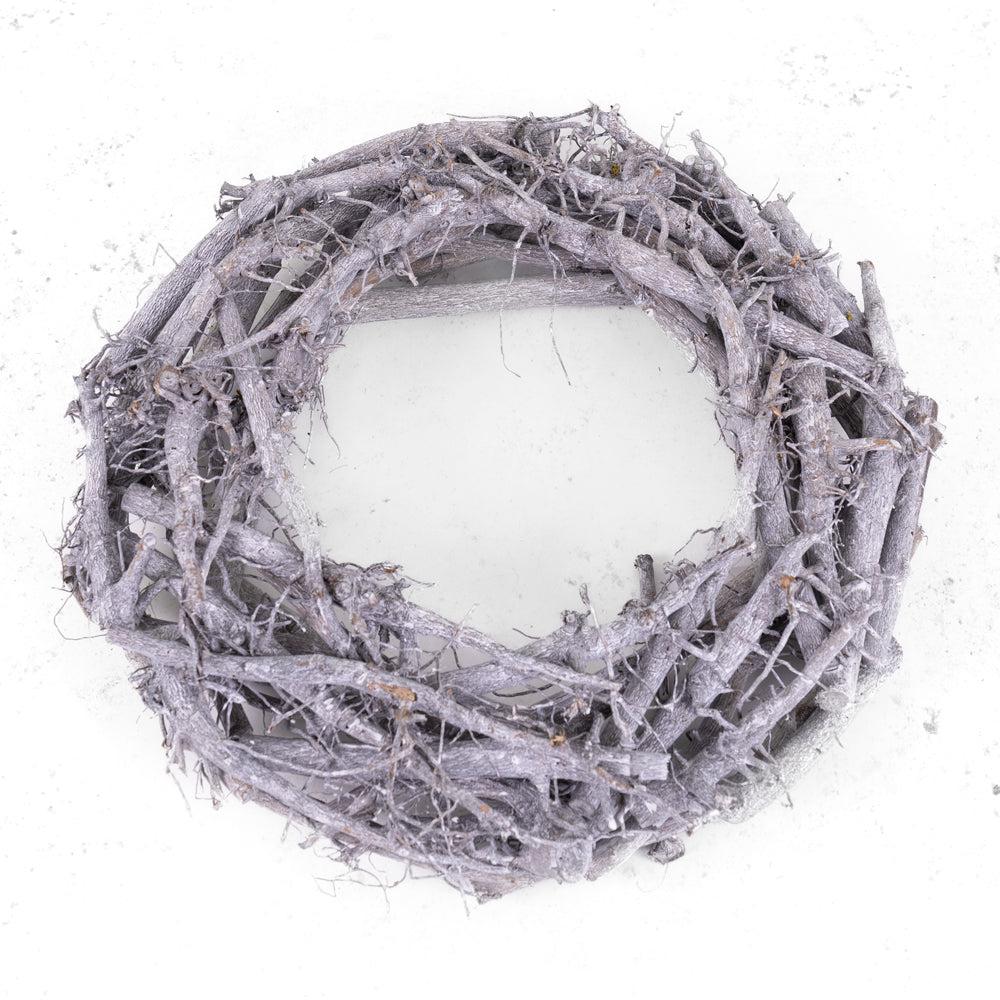 Florals | Natural Root Wreath, Grey, 40cm Dried Florals