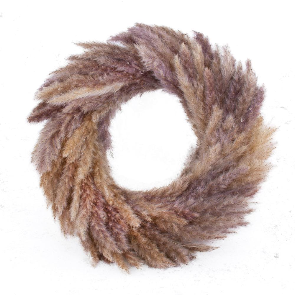 Florals | Pampas Grass Wreath, Dried, Natural, 35cm Diameter Dried Florals