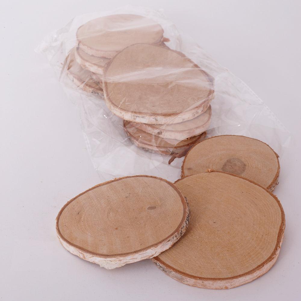 Florals | Silver Birch Slices, 9-10cm diameter, 10 Slices Dried Florals