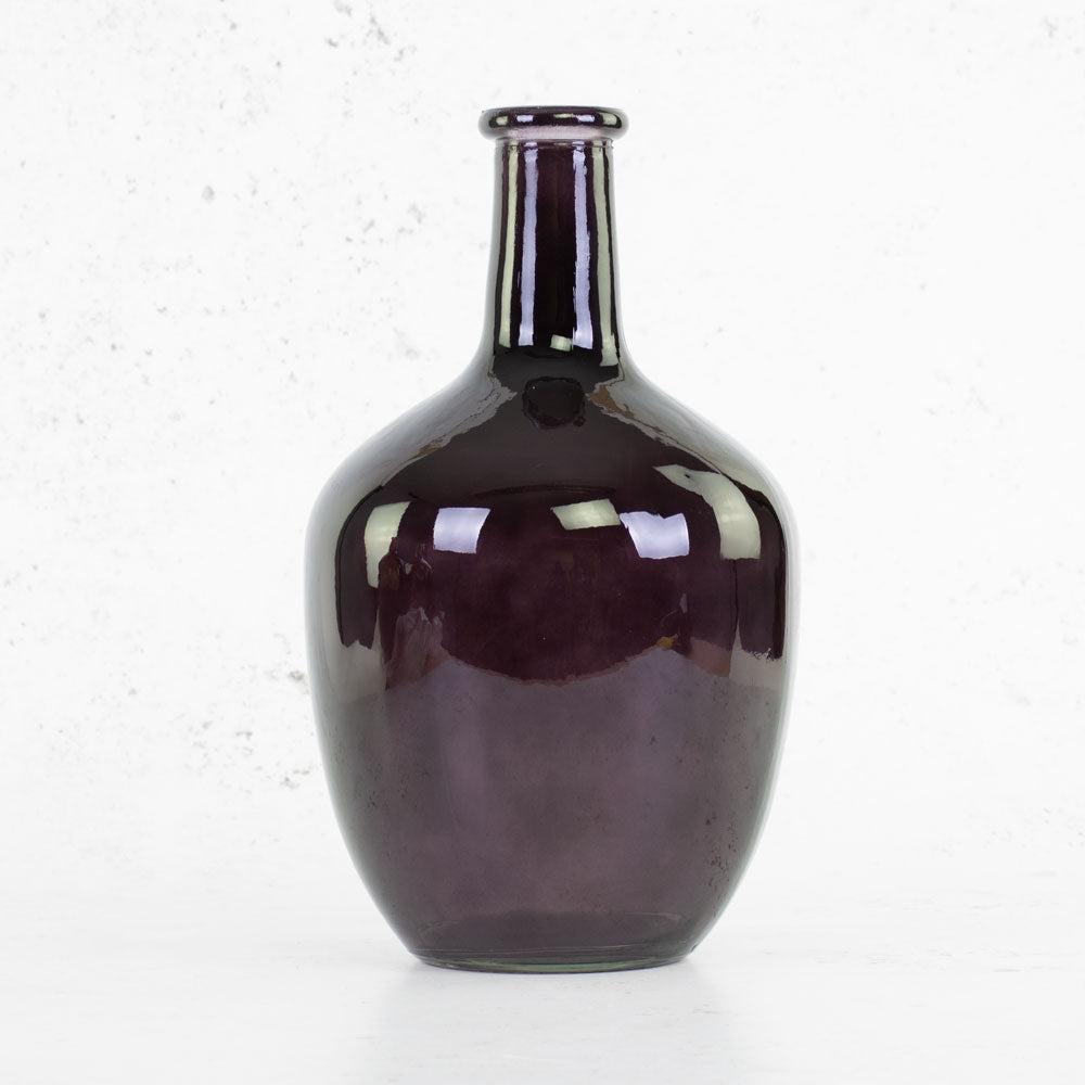 Glassware | Bottle Vase, Vintage, Glass, Black, H31cm Glassware Glassware