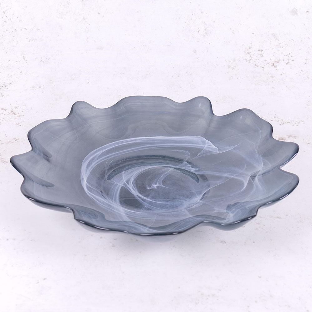 Glassware | Bowl, Recycled Glass, Grey, 33cm Glassware Glassware