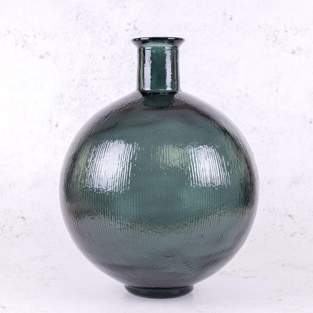 Glassware | Vase, Ball, Recycled Glass, Green, H42cm Glassware Glassware