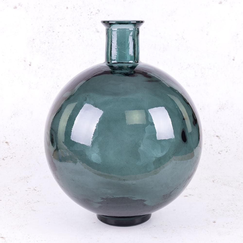 Glassware | Vase, Ball, Recycled Glass, Green, H44cm Glassware Glassware