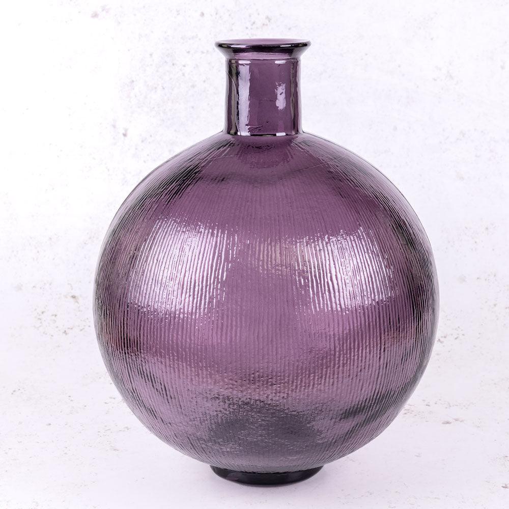 Glassware | Vase, Ball, Recycled Glass, Purple, H42cm Glassware Glassware