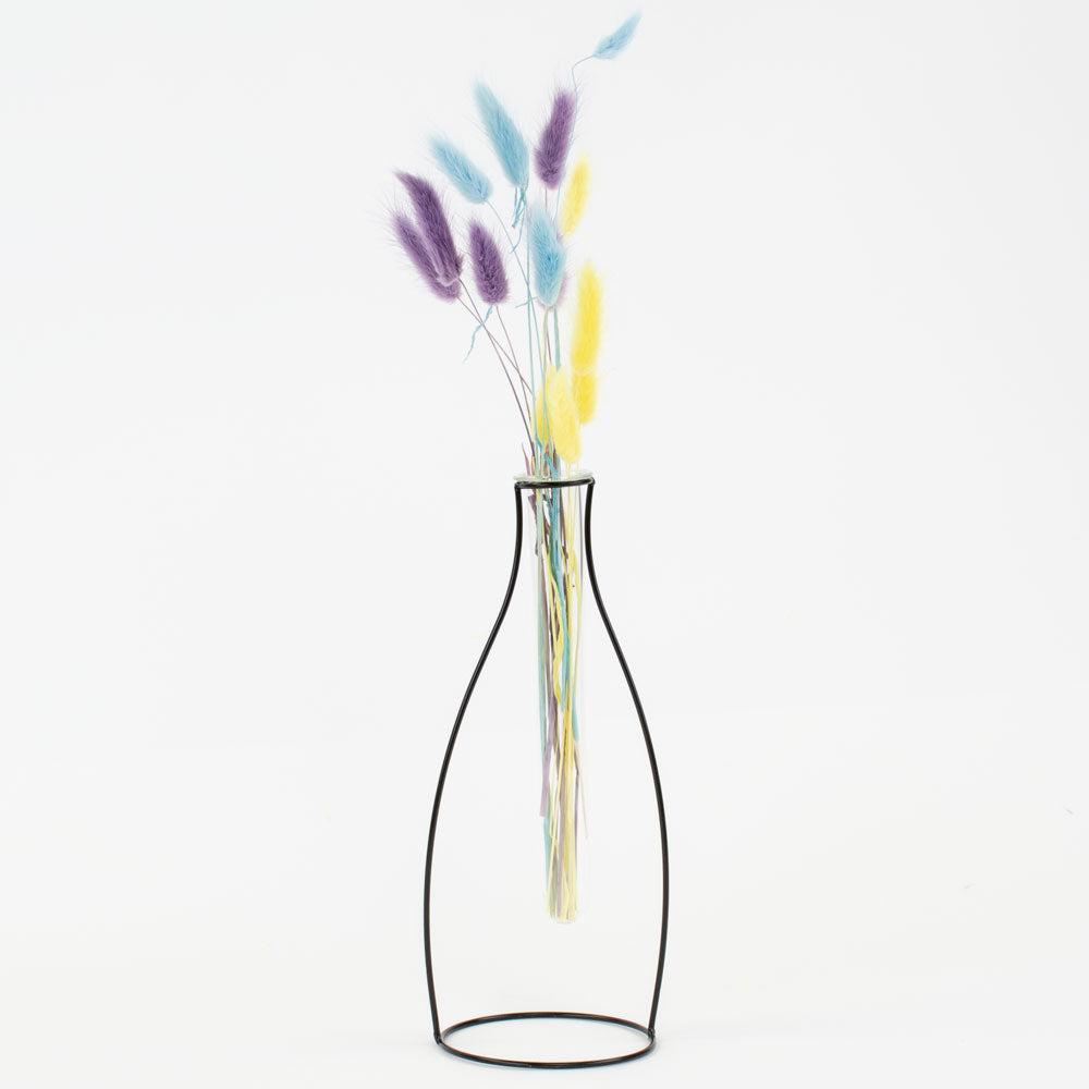 Glassware | Vase, Leriel, Metal, Black, 10cm x 25cm Glassware Glassware