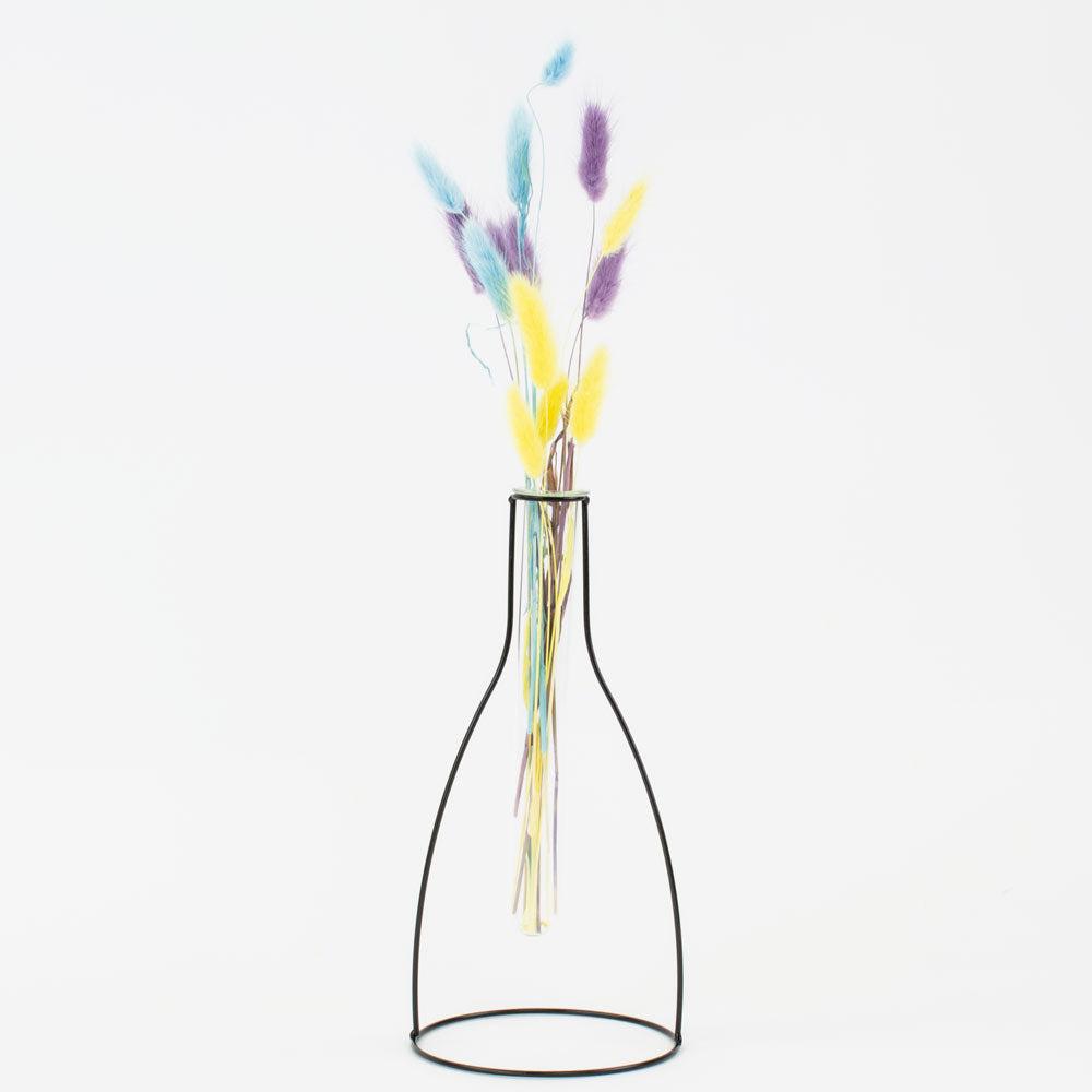 Glassware | Vase, Leriel, Metal, Black, 12cm x 25cm Glassware Glassware